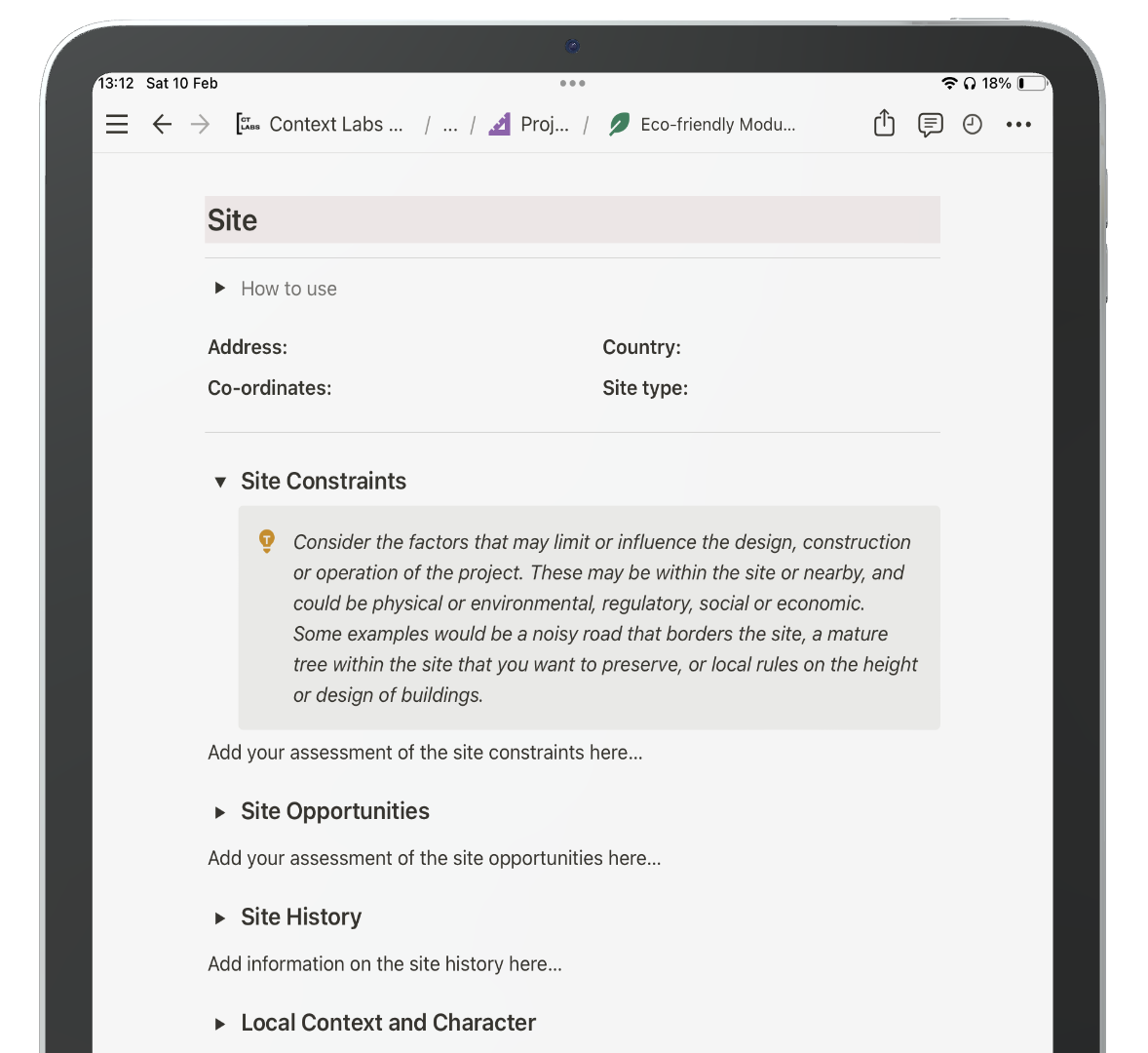Architecture Student Dashboard – Context Labs
